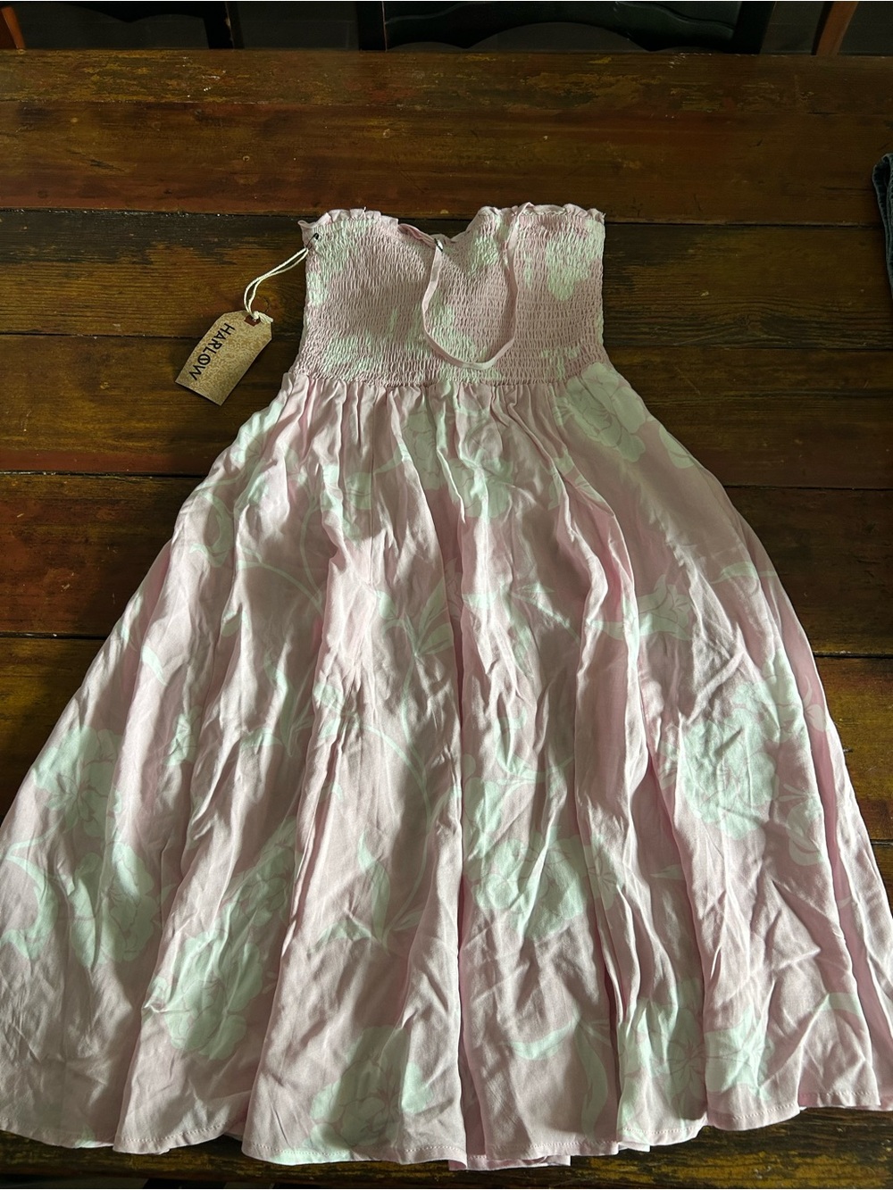 Harlow Pink Floral Smocked Dress